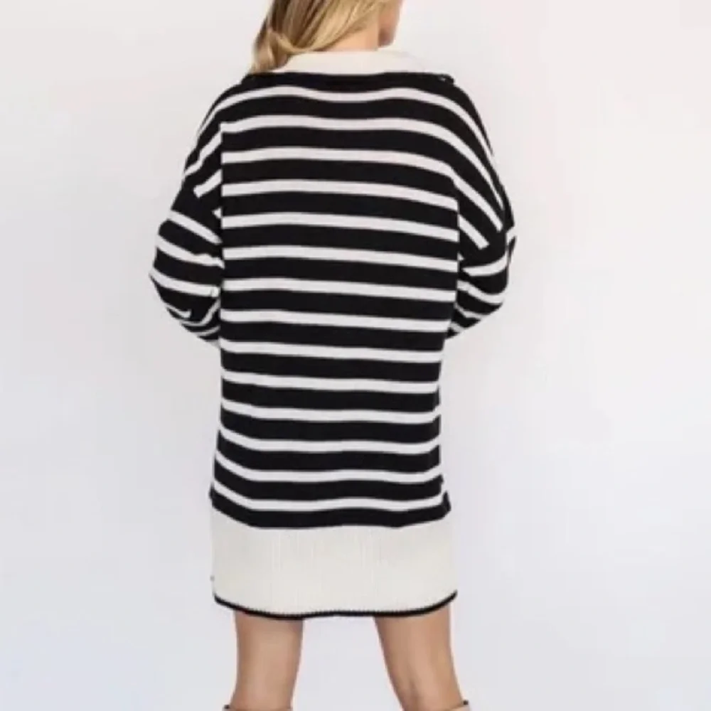 Altar’d State Striped Black and White Sweater Dress Size Medium